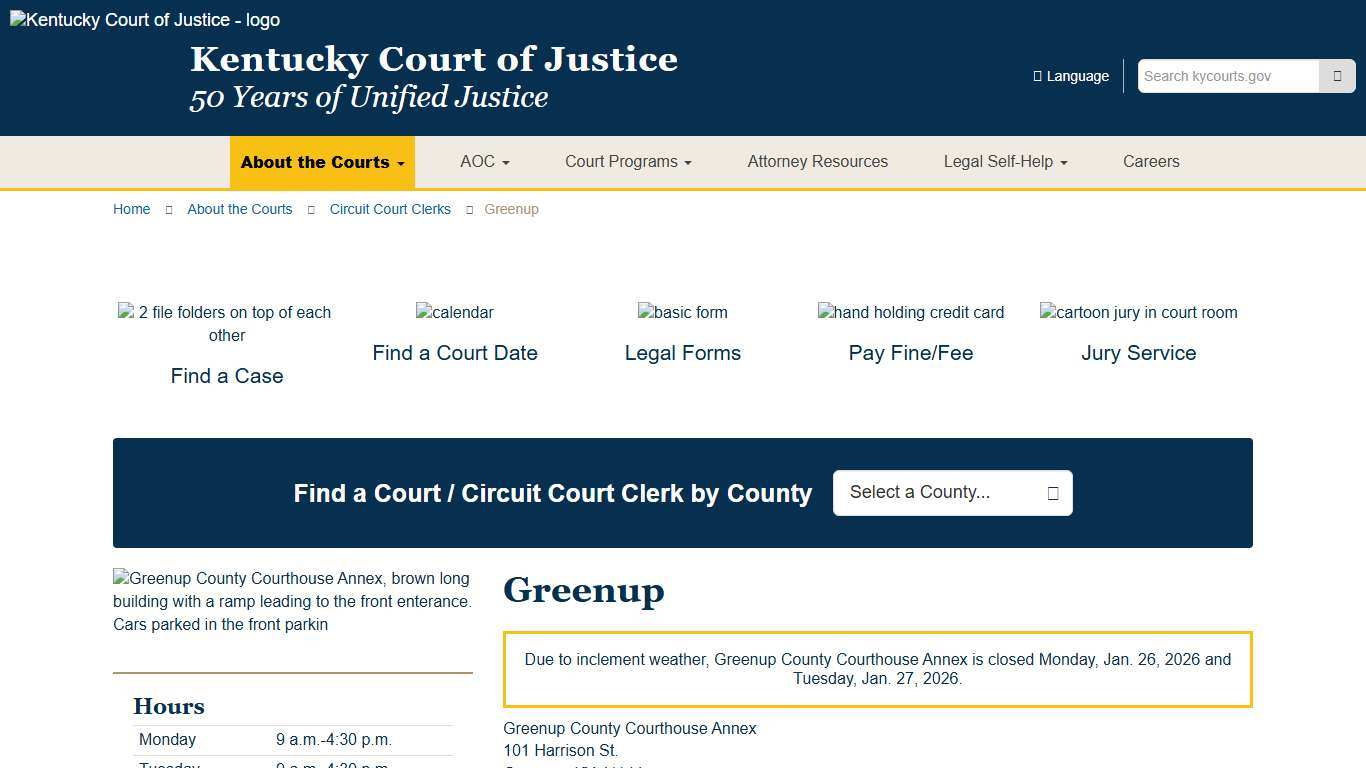Greenup - Kentucky Court of Justice