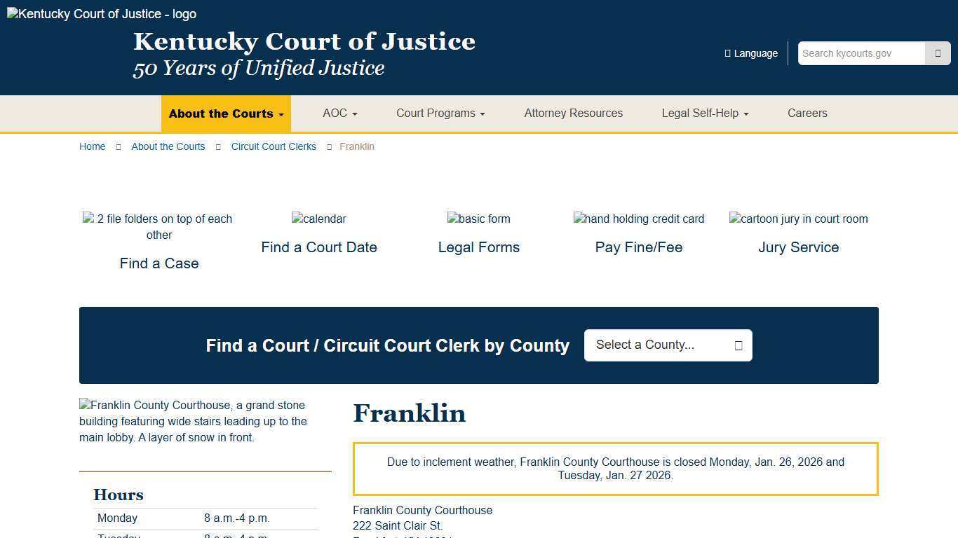 Franklin - Kentucky Court of Justice